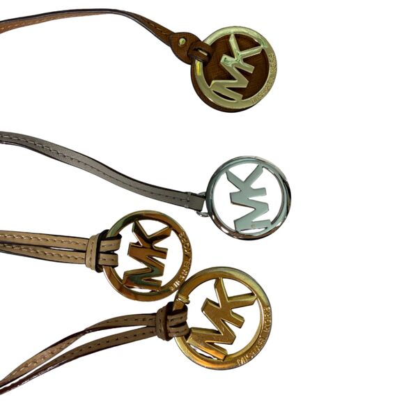 Michael Kors Purse Bag Charms Key Chain Fobs Leather Silver Gold Lot of 15 - Picture 5 of 5